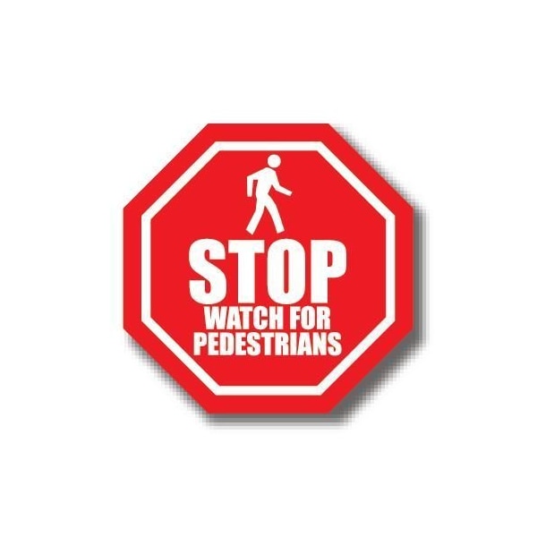 Ergomat 24in OCTAGON SIGNS - Stop Watch for Pedestrians DSV-SIGN 576 #0034 -UEN - main